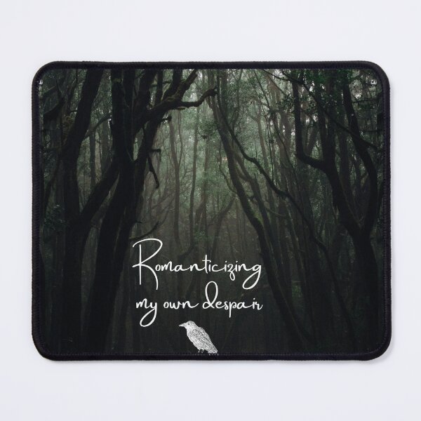 Item preview, Creepy Forest Crow and Skull Dark Academia Quote designed and sold by WildWoodlandWitch.