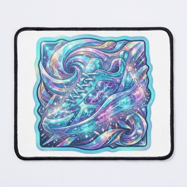 Item preview, Quantum Mirage Futuristic Sneaker Sticker designed and sold by Imaginarium of Chaos falcon88 .