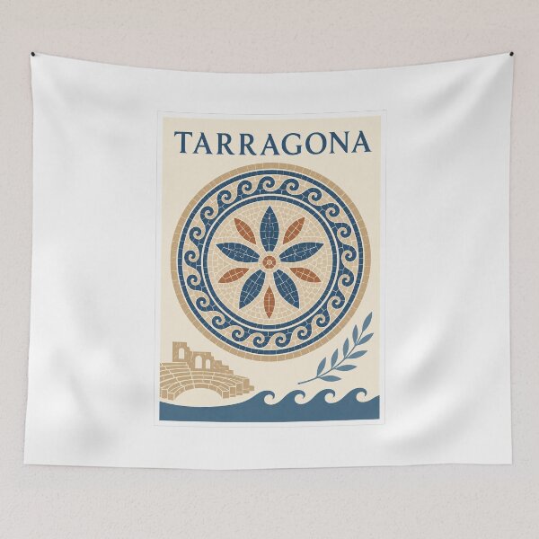 Item preview, Tarragona Spain Roman Mosaic Travel Poster Print designed and sold by Beyond Destinations.