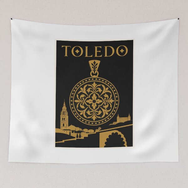 Item preview, Toledo Spain Damasquinado Gold Medallion Poster designed and sold by Beyond Destinations.