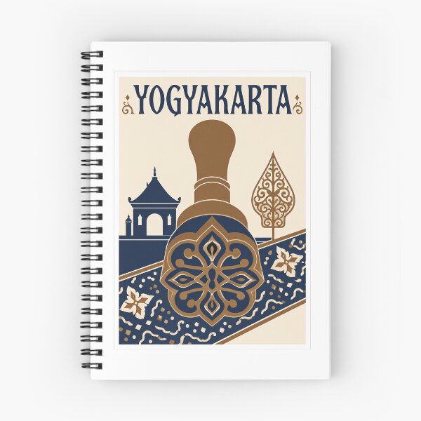 Item preview, Yogyakarta Indonesia Batik Stamp Travel Poster designed and sold by Beyond Destinations.