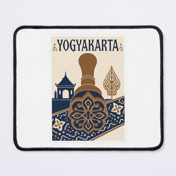 Item preview, Yogyakarta Indonesia Batik Stamp Travel Poster designed and sold by Beyond Destinations.
