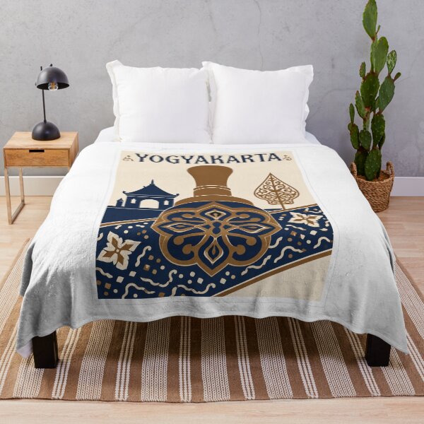Item preview, Yogyakarta Indonesia Batik Stamp Travel Poster designed and sold by Beyond Destinations.
