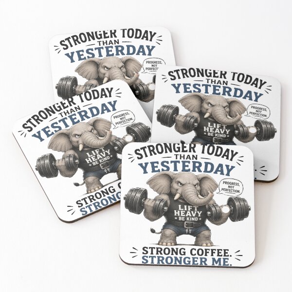 Item preview, Gym Elephant - Stronger Today designed and sold by AllThePixels.