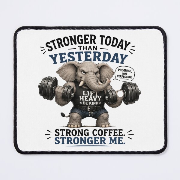 Item preview, Gym Elephant - Stronger Today designed and sold by AllThePixels.