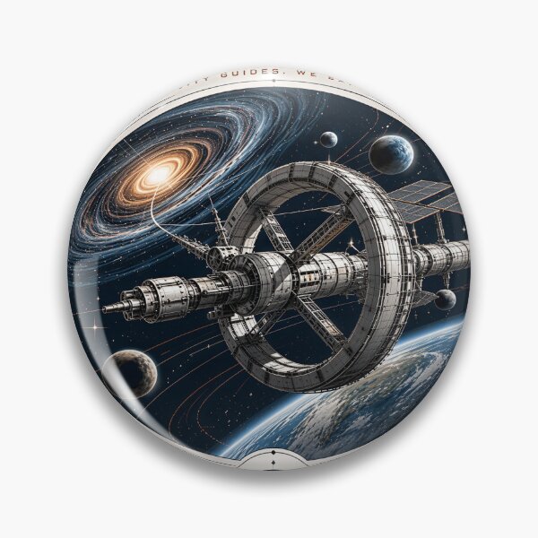 Item preview, Journey Through the Cosmos – One Station, Endless Journey Space Exploration T-Shirt Design designed and sold by Artisan Finds Online.