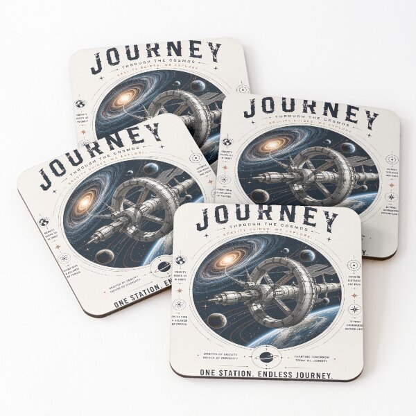 Item preview, Journey Through the Cosmos – One Station, Endless Journey Space Exploration T-Shirt Design designed and sold by Artisan Finds Online.