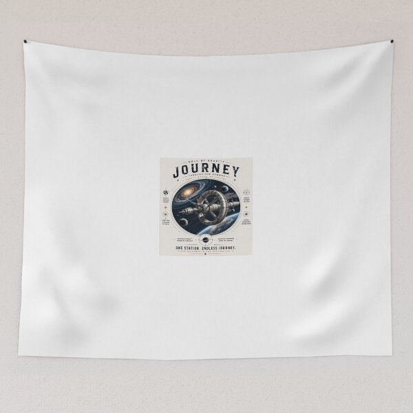 Artikelvorschau, Journey Through the Cosmos – One Station, Endless Journey Space Exploration T-Shirt Design entworfen und verkauft von Artisan Finds Online.