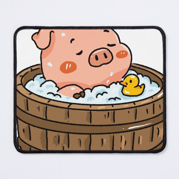 Item preview, Cozy Bubble Bath Pig | Relaxing Farm Animal Illustration designed and sold by chupichapa.