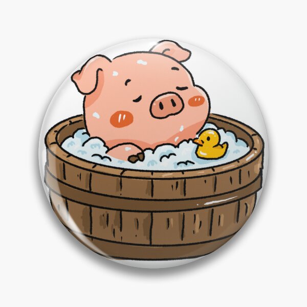 Item preview, Cozy Bubble Bath Pig | Relaxing Farm Animal Illustration designed and sold by chupichapa.