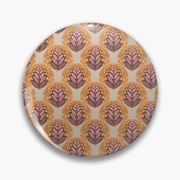Item preview, Blush Terracotta Folk Floral Pattern Scandinavian Botanical Geometric Design designed and sold by Almanzart.