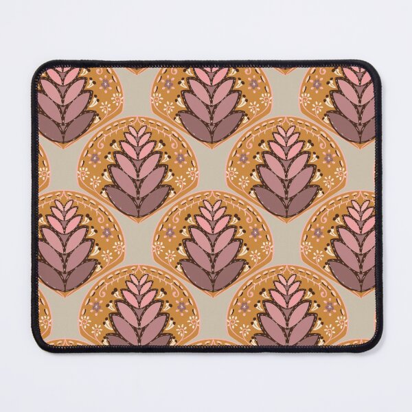 Item preview, Blush Terracotta Folk Floral Pattern Scandinavian Botanical Geometric Design designed and sold by Almanzart.