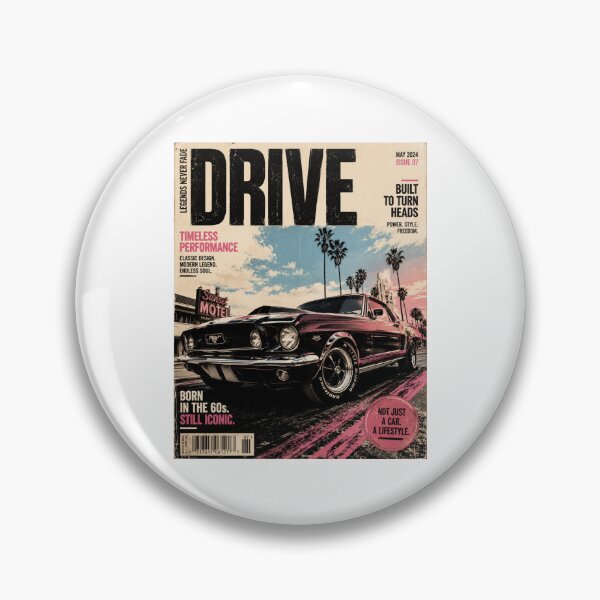 Item preview, DRIVE Magazine | Vintage Muscle Car Cover | Retro Automotive Pop Art designed and sold by JA-1994.