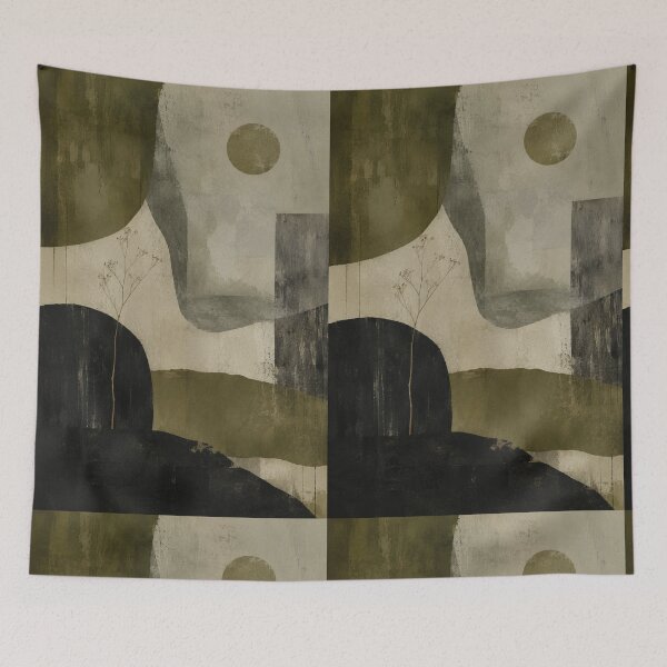 Item preview, Wabi Sabi Minimal Landscape with Enso Balance, Zen Buddhism and Kintsugi Stillness designed and sold by Aryabek.