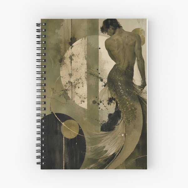 Item preview, Wabi Sabi Merman Figure with Kintsugi Spirit, Enso Geometry and Mythic Elegance designed and sold by Aryabek.