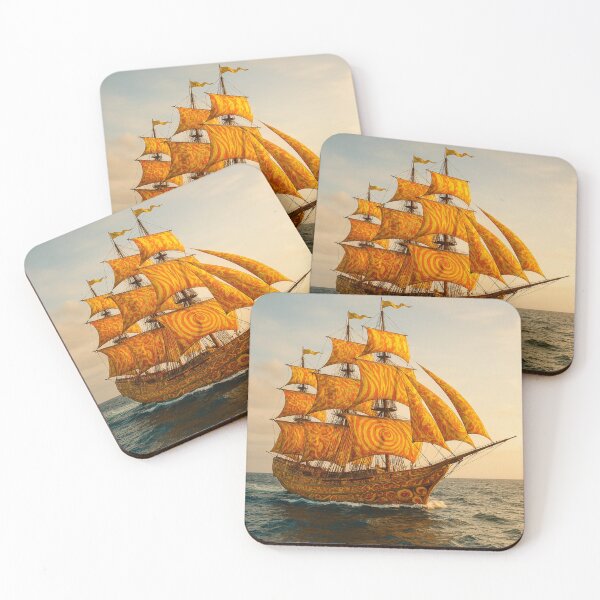 Item preview, Decorated old vessel in the ocean (version 2) designed and sold by ales-panz.
