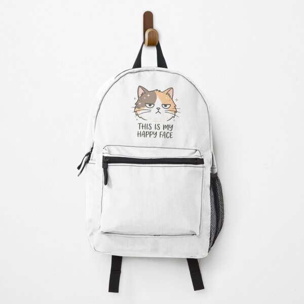 Item preview, This Is My Happy Face Cute Grumpy Cat Funny Sarcastic designed and sold by LittleStickerPlanet.