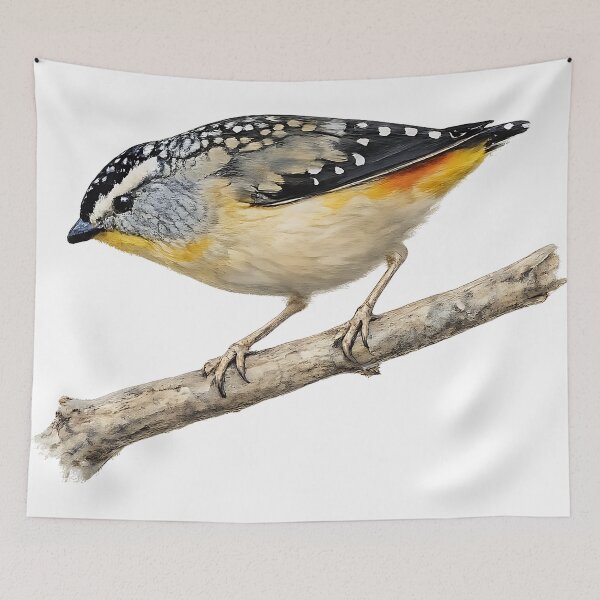 Item preview, Spotted Pardalote — Tiny Watercolour Bird designed and sold by Jaruart.