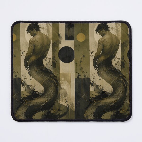 Item preview, Wabi Sabi Merman with Poseidon Mythology, Enso Geometry and Oceanic Serenity designed and sold by Aryabek.
