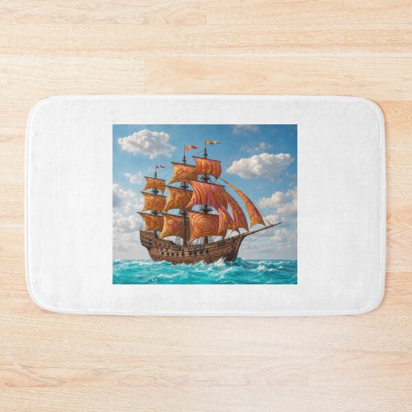 Item preview, Decorated old vessel in the ocean (version 1) designed and sold by ales-panz.
