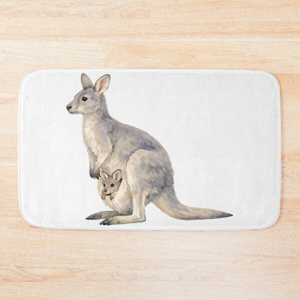 Item preview, Eastern Grey Kangaroo and Joey — Watercolour designed and sold by Jaruart.