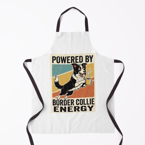 Item preview, Powered by Border Collie Energy Funny Vintage Coffee Dog Design designed and sold by urbinet.