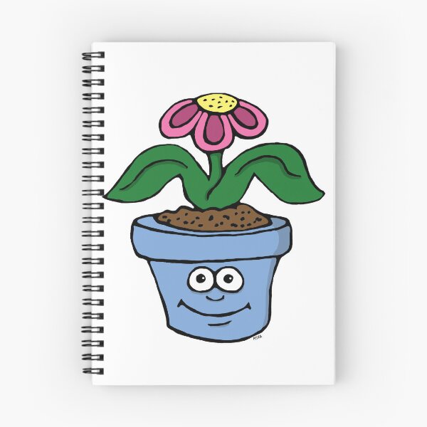Item preview, Cute Happy Flower Pot Cartoon | Quirky Living Plant Pot Sticker designed and sold by MyxaART.