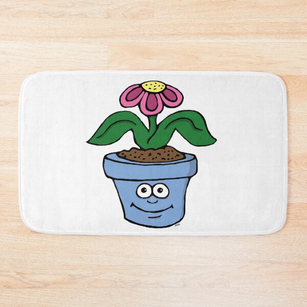 Item preview, Cute Happy Flower Pot Cartoon | Quirky Living Plant Pot Sticker designed and sold by MyxaART.