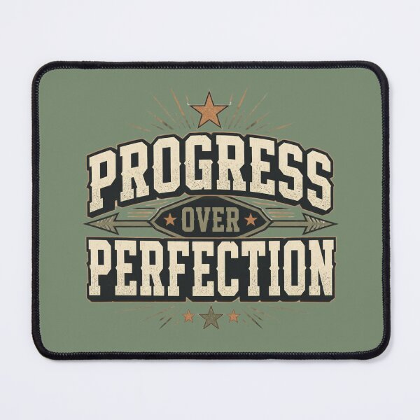 Item preview, Progress Over Perfection – Motivational Vintage Quote designed and sold by ABLAT-CREATIONS.