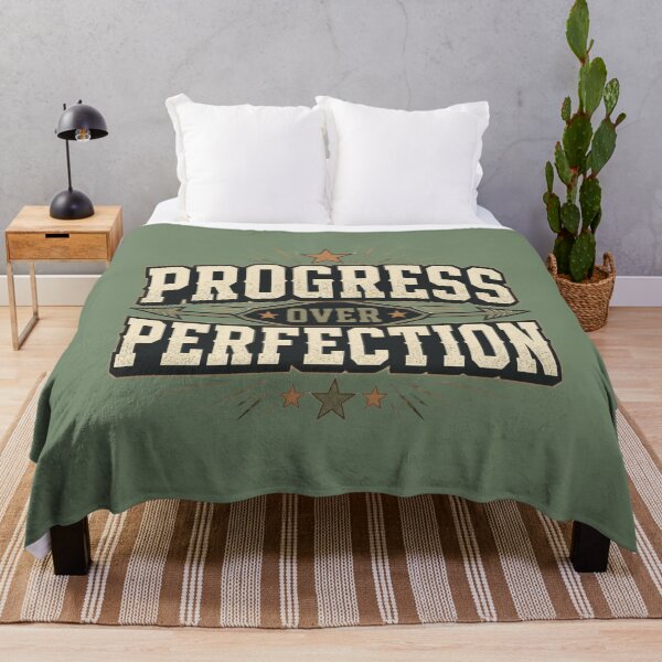 Item preview, Progress Over Perfection – Motivational Vintage Quote designed and sold by ABLAT-CREATIONS.