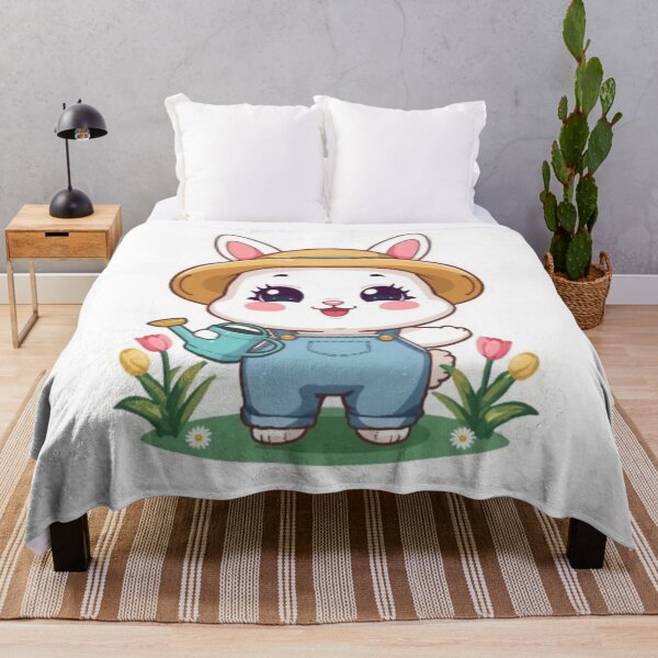 Item preview, Cute Bunny Gardening | Kawaii Rabbit Sticker designed and sold by Stylestickers55.
