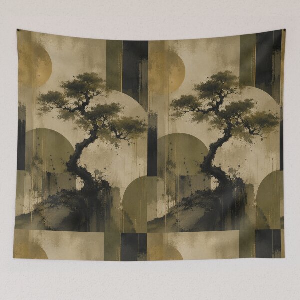 Item preview, Wabi Sabi Bonsai with Enso Balance, Zen Buddhism and Kintsugi Philosophy designed and sold by Aryabek.