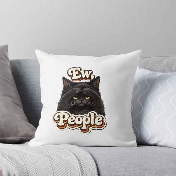Item preview, Ew People Black Cat Funny Introvert Cat Meme designed and sold by Salwastore.