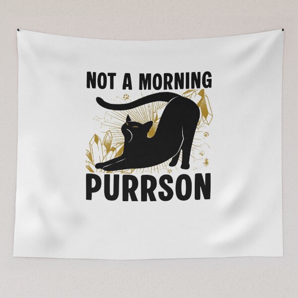 Item preview, Not A Morning Purrson Parody Cat Lovers  designed and sold by PurrfectHome.