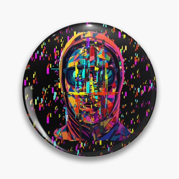 Item preview, Adversarial Glitch Portrait – Cyberpunk Geometric Face Art designed and sold by TestudoDesign.