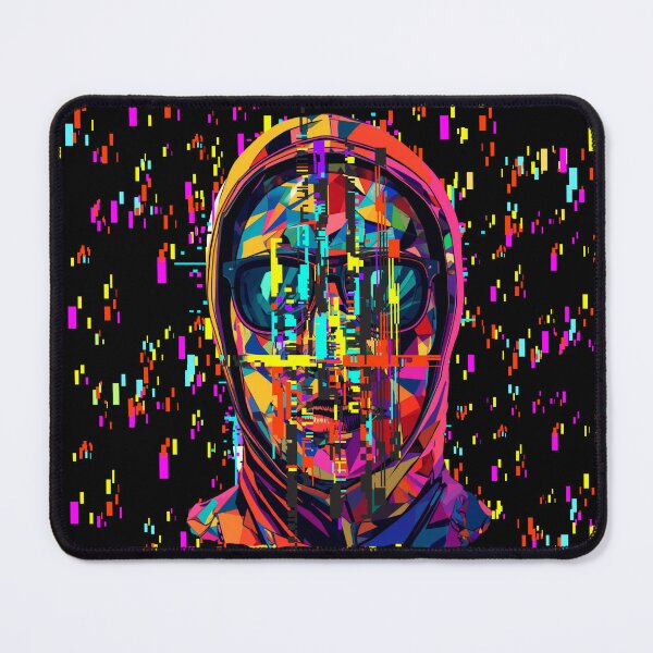 Item preview, Adversarial Glitch Portrait – Cyberpunk Geometric Face Art designed and sold by TestudoDesign.
