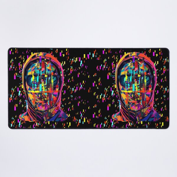 Item preview, Adversarial Glitch Portrait – Cyberpunk Geometric Face Art designed and sold by TestudoDesign.