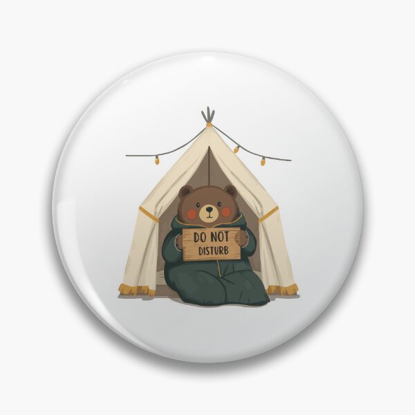 Item preview, Introvert Camping Bear – Do Not Disturb Hibernating Funny Tent Sleeping Bag Design for Introverts & Nature Lovers designed and sold by AbderraimArt.