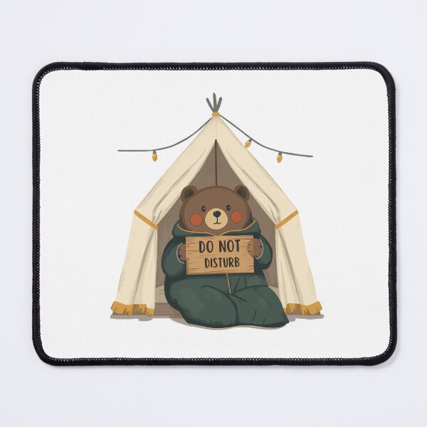 Item preview, Introvert Camping Bear – Do Not Disturb Hibernating Funny Tent Sleeping Bag Design for Introverts & Nature Lovers designed and sold by AbderraimArt.