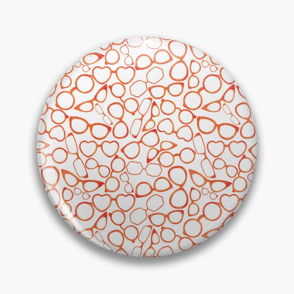Artikelvorschau, Brillenmuster, orangefarbene Aquarellmalerei entworfen und verkauft von Primroaddesigns.