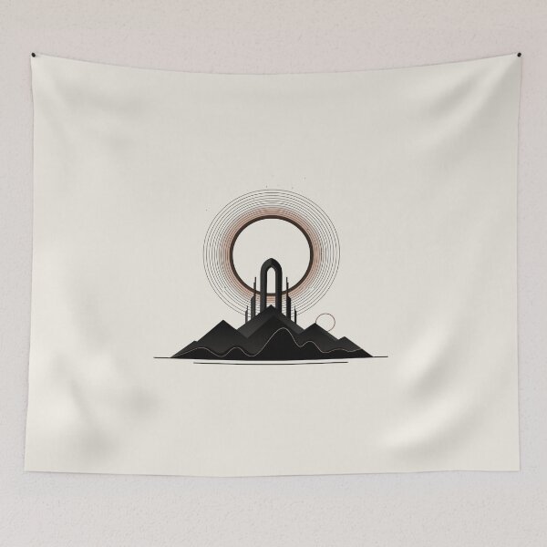 Item preview, Melodic Techno Eclipse | Minimal Futuristic Landscape Design designed and sold by PatsiRose.