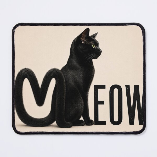 Item preview, Black Cat Meow Minimalist Design designed and sold by Sneh024.