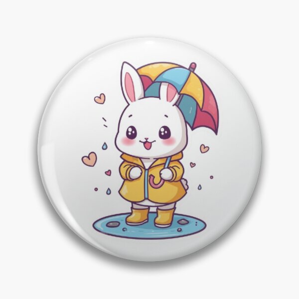Item preview, Cute Rainy Bunny Kawaii Sticker | Adorable Rabbit with Umbrella designed and sold by Stylestickers55.