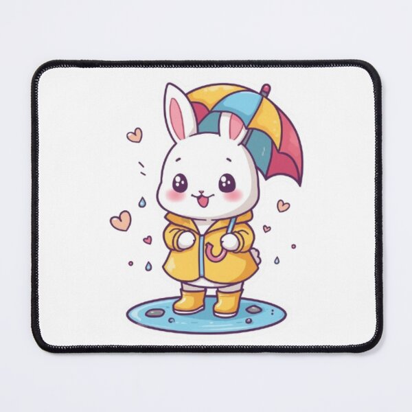 Item preview, Cute Rainy Bunny Kawaii Sticker | Adorable Rabbit with Umbrella designed and sold by Stylestickers55.