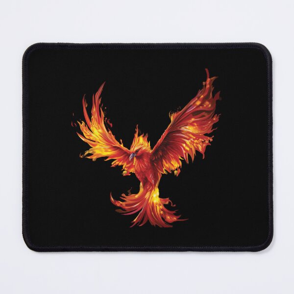 Item preview, Majestic Phoenix Rebirth – Fiery Red Mythical Bird Art designed and sold by MDKey DESIGN.
