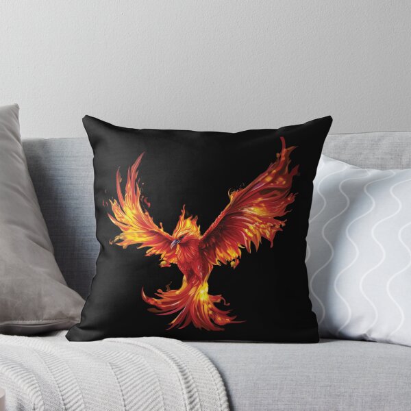 Item preview, Majestic Phoenix Rebirth – Fiery Red Mythical Bird Art designed and sold by MDKey DESIGN.