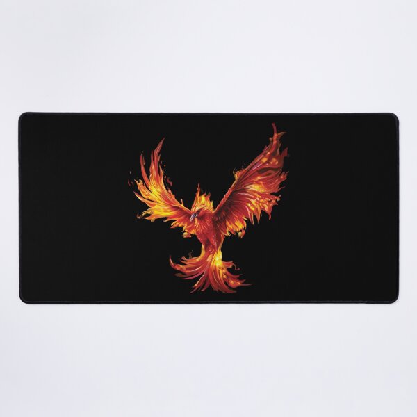 Item preview, Majestic Phoenix Rebirth – Fiery Red Mythical Bird Art designed and sold by MDKey DESIGN.