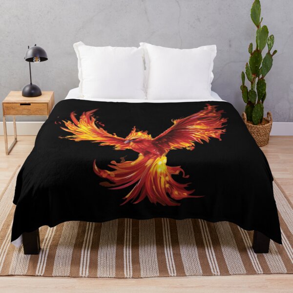 Item preview, Majestic Phoenix Rebirth – Fiery Red Mythical Bird Art designed and sold by MDKey DESIGN.