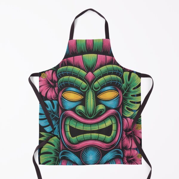 Item preview, Neon Tiki Bar Wall Art – Retro Glow Tropical Totem Maximalist Hawaiian Cocktail Decor designed and sold by Tamas Das.