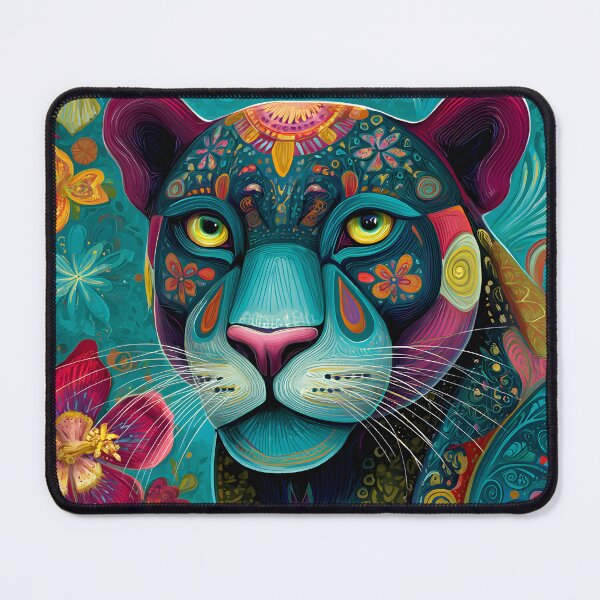 Item preview, Vibrant Colorful Panther Surrounded by Flowers designed and sold by Artessie.